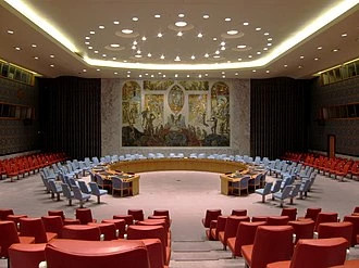 Sala do Conselho de Segurança da ONU, em Nova York.